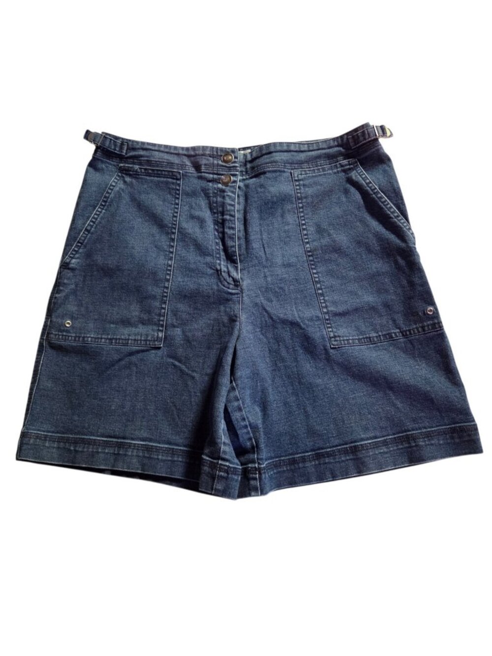 Talbots Size 10 Utility Stretch Shorts Blue Denim